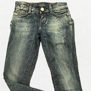 Miss Sixty Blue Skinny Jeans Distressed Vintage Style